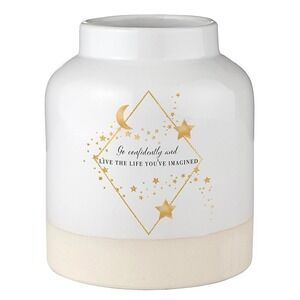 Bouquet Vase - Go Confidently Live The Life You've Imagined Gift NEW